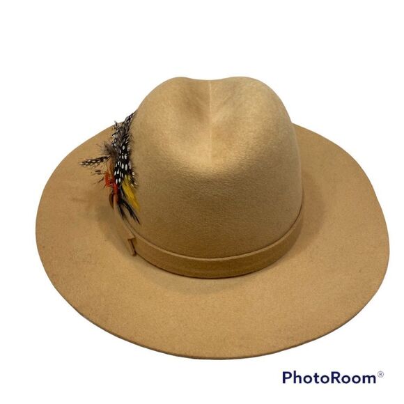 Vintage Adolfo II Fedora Style Wool Hat with Feathers and Hat Band - Picture 12 of 13